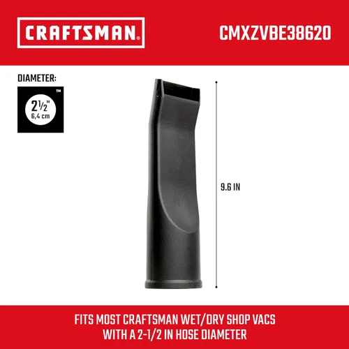 Miniatura 3 de CRAFTSMAN CMXZVBE38620 - Boquilla para automóvil de 2-1/2 pulgadas, accesorio para aspiradora en seco y húmedo, accesorio de aspiradora de grado
