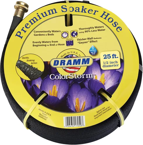 Miniatura 4 de Dramm Premium Soaker Manguera de jardín, color negro, Negro