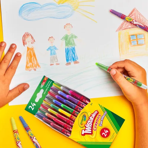 Miniatura 6 de Crayola Twistables - Crayones para niños (24 unidades) sin afilar, suministros para colorear para niños pequeños, menos desorden, relleno de media