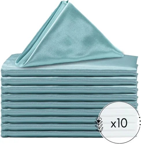 Miniatura 2 de YOUR CHAIR COVERS - Servilletas de tela de satén lavables de gran tamaño de 20 pulgadas, con dobladillo, reutilizables, para restaurantes, cenas
