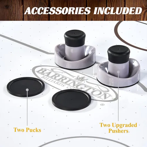 Miniatura 6 de Mesa de aerohockey Barrington Billiards con accesorios, perfecta para salas de juegos familiares with Accessories