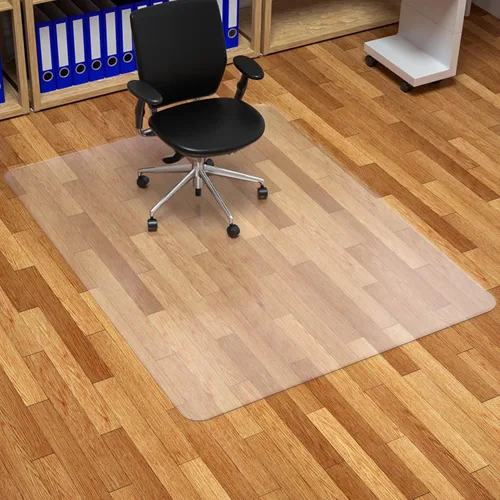 Miniatura 10 de FuturHydro Tapete para silla para suelo de madera dura, 45" x 53" grande, transparente, deslizamiento fácil, tapete grande para silla de (Hard Floor)