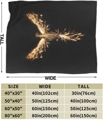 Miniatura 3 de Burning Phoenix - Manta de franela súper suave, cómoda y acogedora, manta ligera para sala de estar y dormitorio, 50 x 40 pulgadas