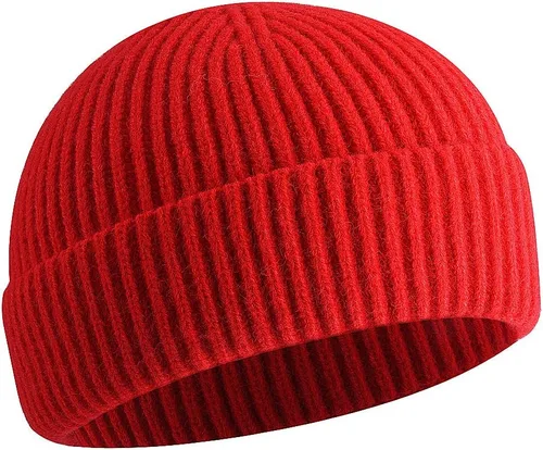 Miniatura 8 de vidsel Gorro Corto de Pescador para Hombres y Mujeres, Gorro de Lana Tejida con Puño Estilo Moderno de Arrastrero, Gorros Cálidos de Invierno