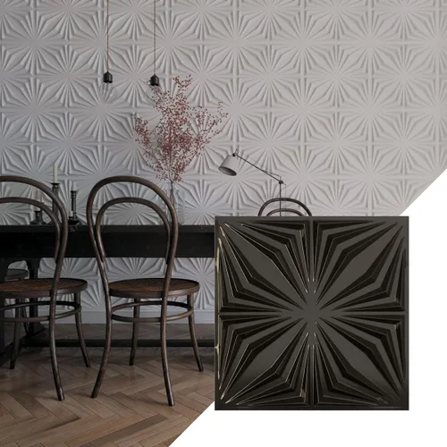 Miniatura 38 de Ekena Millwork WP20X20AHWH 19 5/8 pulgadas de ancho x 19 5/8 pulgadas de alto Asher EnduraWall Decorativo 3D Panel de pared cubre 2.67 pies cuadrados
