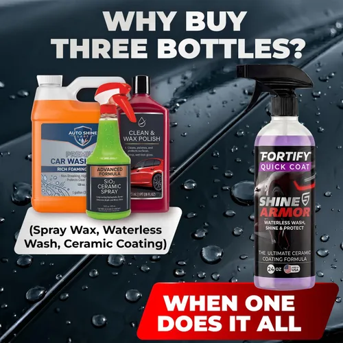Miniatura 3 de Shine Armor Fortify Quick Coat – Revestimiento cerámico, cera para autos, aerosol pulidor, lavado y encerado sin agua, capa superior hidrofóbica
