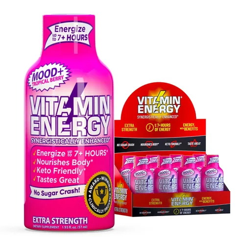 Miniatura 56 de Vitamin Energy Immune+ Extra Strength Energy Shot Army Orange 10 unidades, 260 mg de cafeína natural, vitaminas B, citicolina, té verde, apoyo