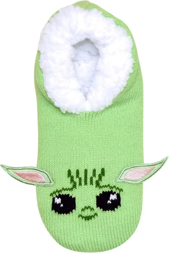 Miniatura 2 de STAR WARS Baby Yoda Full Character Cosplay JuniorsWomens Slipper Socks with Embroidered Ears