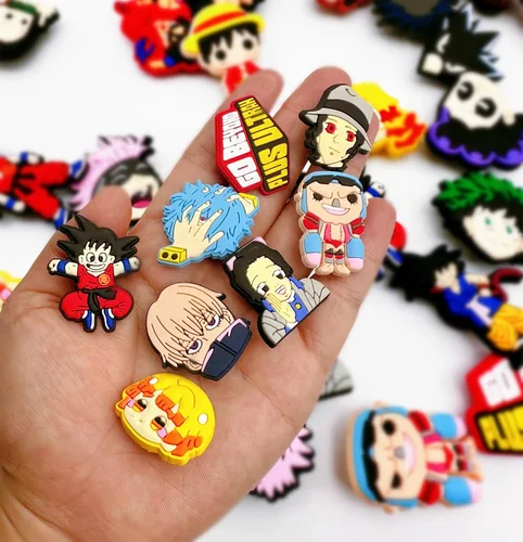 Miniatura 2 de NJALA 35 dijes mixtos de anime para zapatos para niños y niñas, zuecos de jardín, suministros de fiesta, regalos, Caucho, No es una piedra preciosa