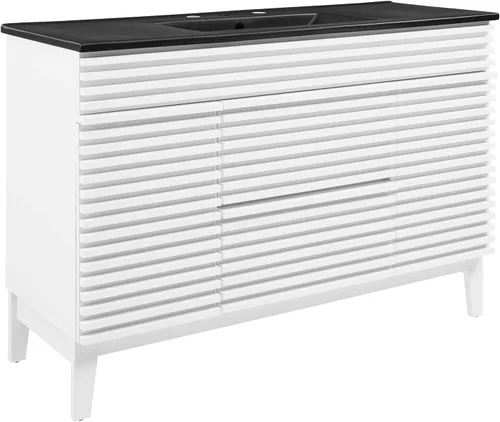 Miniatura 38 de Modway Render 23.5" tocador de baño en nogal (lavabo no incluido)