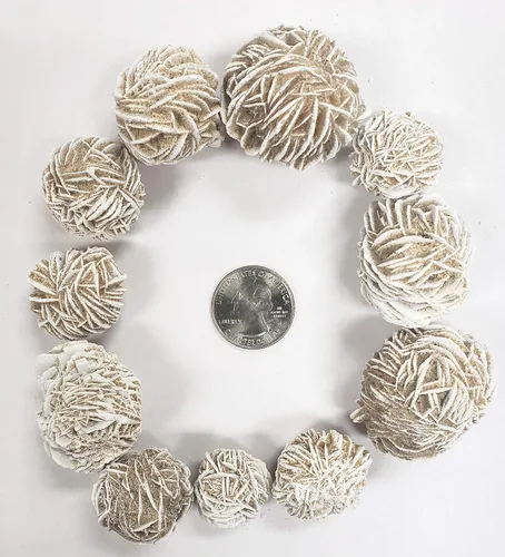 Miniatura 5 de Mineralunierse Desert Rose Selenite Crystal Stone – Piedras curativas de cristal natural – Gypsum Love Stone arena rosa