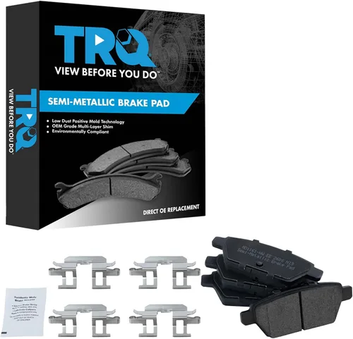 Miniatura 184 de TRQ Pastillas de freno delanteras semi metálicas compatibles con Ford Expedition 2018-2021 F-150 2018-2020 Lincoln Navigator 2018-2022
