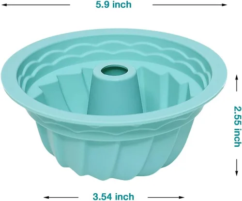 Alimat PluS Paquete de 6 moldes de silicona pequeños para gelatina de 5 pulgadas, moldes redondos de gelatina acanalada, moldes de mini tubo, moldes