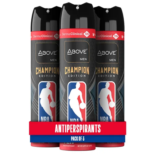Above NBA - Desodorante antitranspirante en aerosol para hombres | CHAMPION EDITION | Protección contra el sudor y el olor 72H | Desodorante en