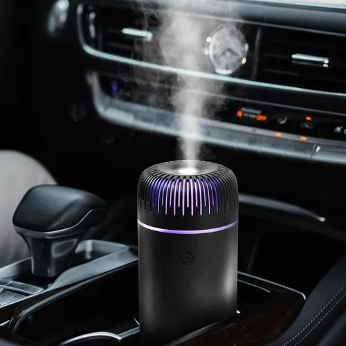 Humidificador de coche aromaterapia difusor de aceite esencial USB niebla mini portátil para el hogar, oficina, dormitorio, 3.4 fl oz, negro