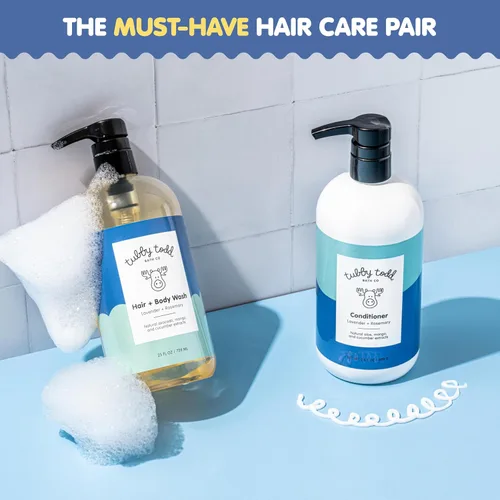 Miniatura 2 de TUBBY TODD Hair Duo - Juego de champú y acondicionador para bebés, cuidado del cabello suave e hidratante, hipoalergénico, no irritante, para recién