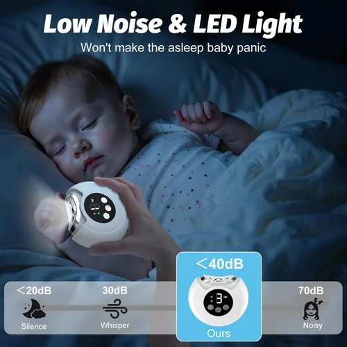 Miniatura 6 de Cortaúñas eléctrico, cortaúñas para bebés con lima y 3 velocidades, recortador de uñas eléctrico para bebés con luz LED y caja de almacenamiento
