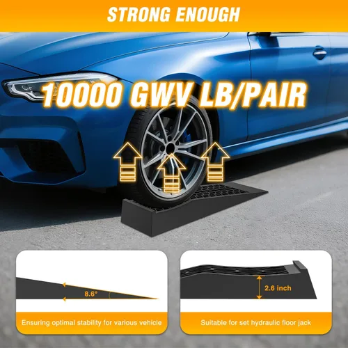 Miniatura 4 de Nilight Rampas de Coche de Bajo Perfil, Rampa de Servicio Portátil para Apoyo y Mantenimiento de Vehículos, Capacidad de 4,500 kg de Peso Bruto