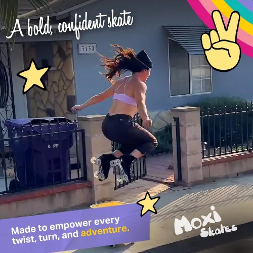 Miniatura 7 de Moxi Patines Panther para mujer, diseño duradero de caña alta con botas de patín de gamuza, forro Dri-Lex y ruedas de amortiguación versátiles
