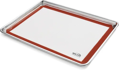 Miniatura 4 de New Star Foodservice 36596 Tapete de silicona de grado comercial para hornear antiadherente, forro para bandeja, 17 x 25 pulgadas (tamaño completo)