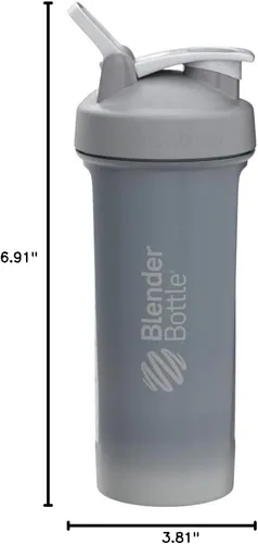 Miniatura 7 de BlenderBottle Classic V2 - Botella mezcladora perfecta para batidos de proteínas y antes del entrenamiento, 28 onzas, gris guijarro Pebble Grey
