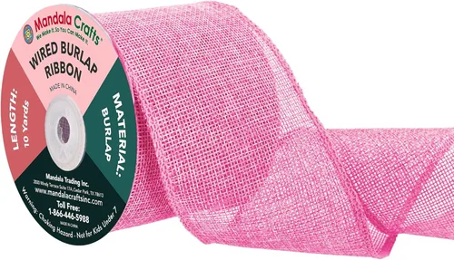 Miniatura 91 de Mandala Crafts Cinta de arpillera verde con alambre para corona, cinta de arpillera con alambre verde rústico de yute natural, 1 pulgada de ancho