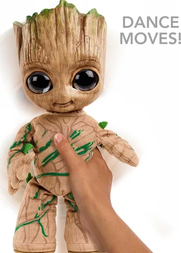 Miniatura 3 de Mattel Marvel - Figura de peluche de Groovin' Groot bailando y parlante de la serie Disney+ I Am Groot, juguete suave para niños, fanáticos