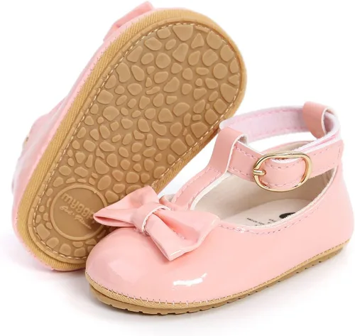 Miniatura 3 de Zapatos de bebé Mary Jane Flats antideslizantes con suela suave para bebés y niños pequeños, primeros caminantes, para fiestas, Navidad y vestidos