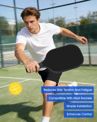 Miniatura 6 de JISHAHS Inserto de agarre para mango de paleta de pickleball, reposapiés ergonómico para un mejor control y agarre consistente, se adapta a