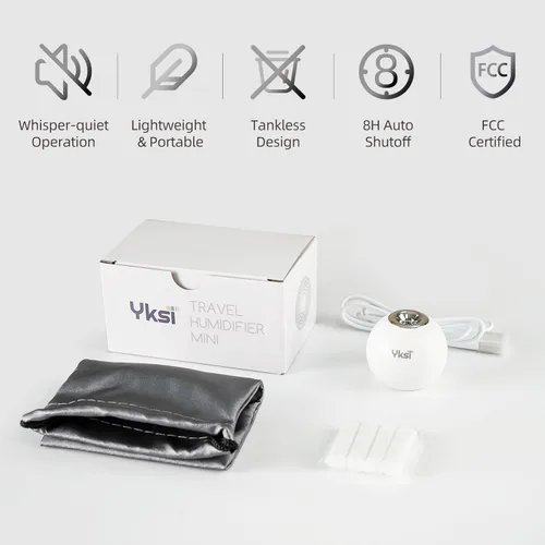 Miniatura 5 de YKSI Mini humidificadores portátiles, humidificador personal de escritorio para viajes, oficina, dormitorio, plantas con apagado automático de 8