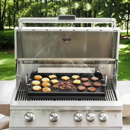 Miniatura 6 de Onlyfire Plancha universal para barbacoa con asas para la mayoría de las parrillas, parrilla antiadherente con revestimiento de cerámica