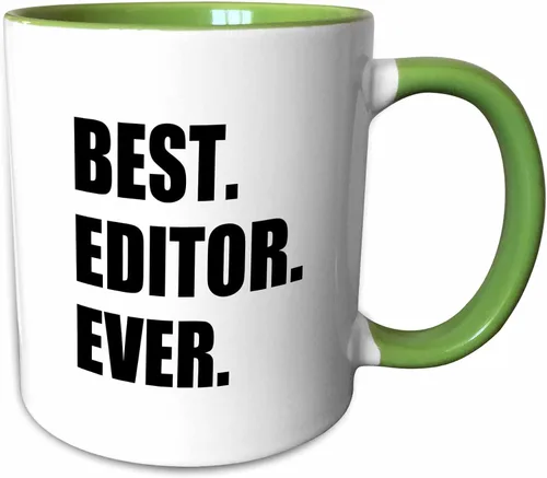 Miniatura 11 de 3dRose mug_179777_4 Best Editor Ever - divertido regalo de orgullo de trabajo para el mejor trabajo de edición del mundo, taza negra de dos tonos