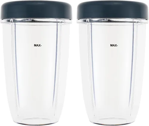 Miniatura 29 de Vasos de licuadora de repuesto para licuadora Nutribullet de 18 onzas con tapa, compatible con Nutribullet 600 W 900 W licuadora exprimidor