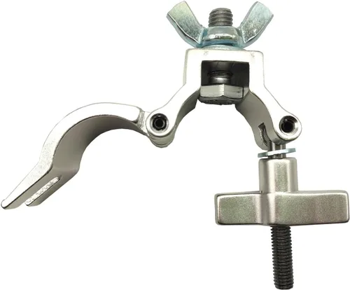 Miniatura 3 de Abrazadera de luz de escenario, abrazaderas de armadura de iluminación de 1-1/4 pulgadas, aleación de aluminio resistente, 165 libras para tubería