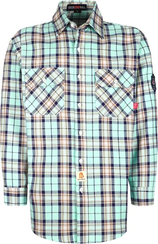 Miniatura 7 de BOCOMAL Camisas FR para hombre, resistentes al fuego, peso ligero, NFPA2112, camisa de soldadura ignífuga, acabado repelente al agua y al aceite