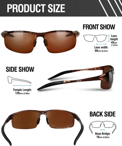 Miniatura 2 de Duco - Gafas de sol deportivas polarizadas para hombre con protección UV 8177s