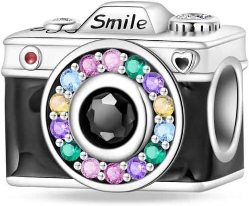 Miniatura 23 de Pulsera y collar de plata de ley 925 con dije de corazón, mariposa, loto, avión, viaje, lindo gato, cuentas, regalo para mujer