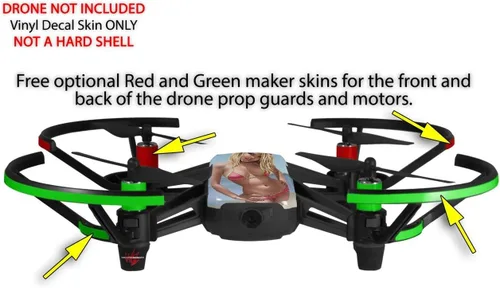 Miniatura 3 de Skin Decal Wrap 2 Pack para DJI Ryze Tello Drone Bikini Girl 01 Drone no incluido