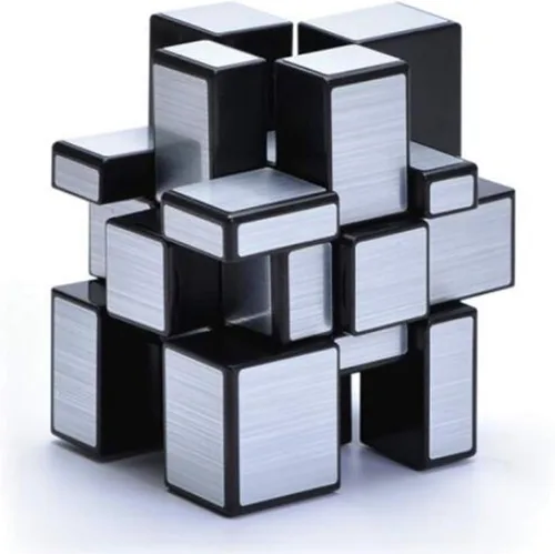 CuberSpeed Cubo de espejo 3x3x3 plata etiqueta engomada cubo mágico negro 3x3 plata bloques de espejo cubo velocidad cubo cubo 3x3x3 velocidad cubo