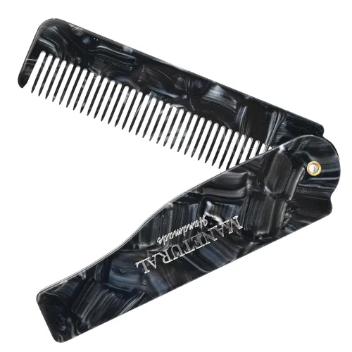 Peine de bolsillo de dientes finos de 80 L, peine de pelo de 6.4 pulgadas para mujeres, niños, cuidado de la barba y el bigote, corte de sierra