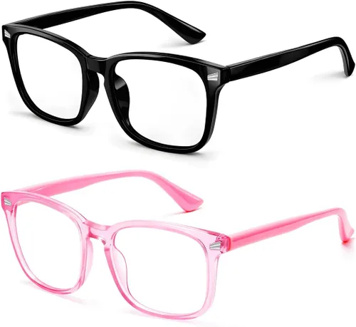 Miniatura 20 de Gafas de luz azul para niños, niñas, niños, adolescentes, antirreflejos, con bloqueo de luz azul, gafas de juegos para pantalla de computadora