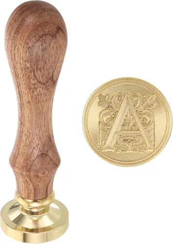 Miniatura 8 de PATIKIL Sello de cera del alfabeto E, sello de cera de sellado de letra inicial, clásico retro, 0.98 pulgadas, cabeza de latón retro extraíble