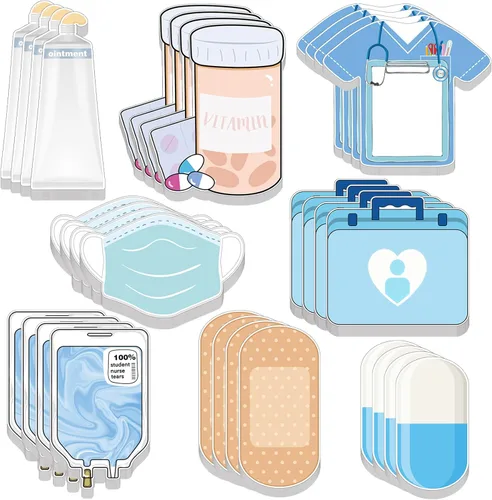 Miniatura 9 de 8 paquetes de mini notas adhesivas divertidas para enfermeras, esenciales para estudiantes de enfermería, regalos escolares, papelería, notas