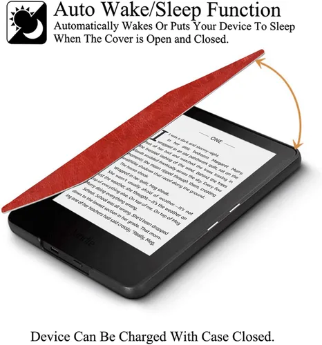 Miniatura 5 de Funda para Kindle Paperwhite 2018, delgada funda protectora de piel sintética con función de apagado y encendido automático para Kindle Paperwhite