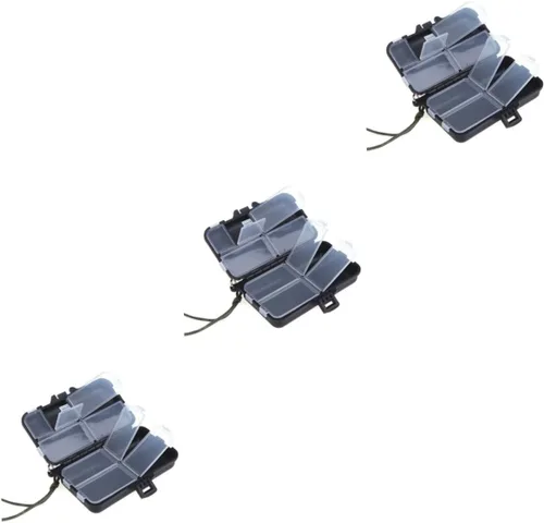 Miniatura 8 de INOOMP Caja de almacenamiento rosa para accesorios de pesca con mosca, caja de aparejos de pesca de plástico, 9 compartimentos