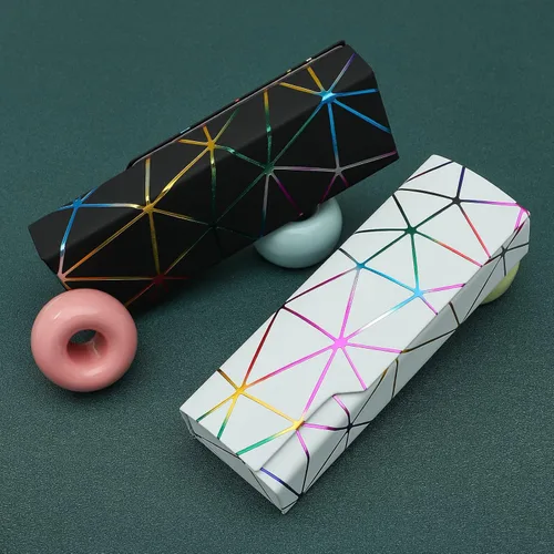 Miniatura 5 de Abwuulq - Funda de gafas deslumbrante celosía, funda protectora portátil para gafas, cubierta rígida para gafas de moda, unisex..