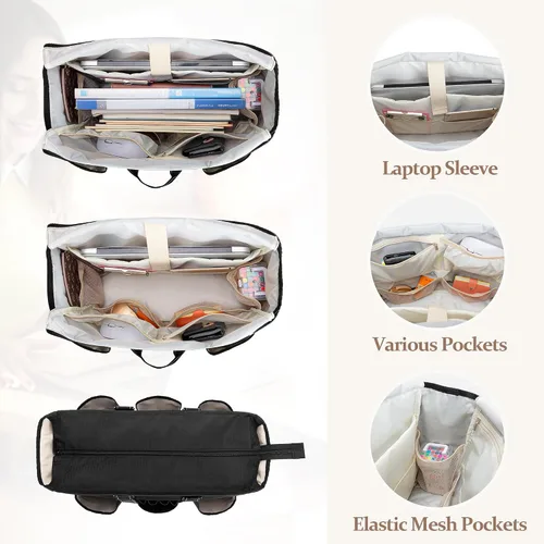 Miniatura 8 de Damero Bolsa de mano para profesores con funda acolchada para laptop, bolsa de trabajo para profesores, bolsa de utilidad para oficina, viajes