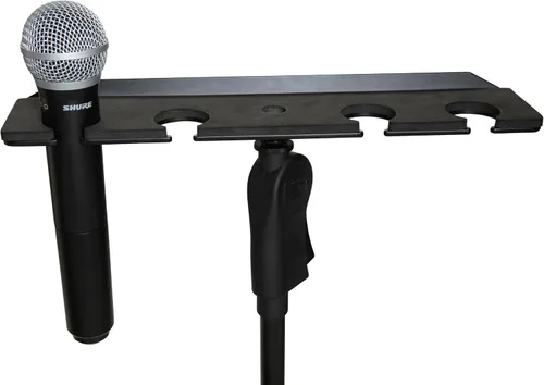 Miniatura 6 de Gator Frameworks Soporte múltiple para sujetar a (4) micrófonos con cable o inalámbrico (GFW-MIC-4TRAY)