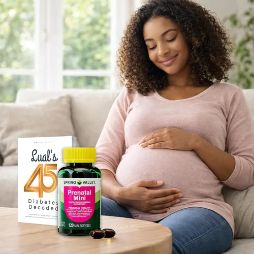 Miniatura 5 de Spring Valley - Mini vitaminas prenatales para mujer, paquete de cápsulas blandas con 45 diabetes decodificadas de Luall. Minigitaminas prenatales