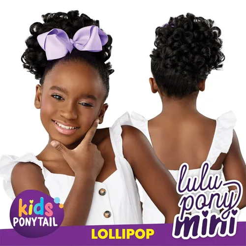 Miniatura 2 de Sensationnel Lulupony Mini - Lollipop cola de caballo con cordón para niños sintético pony up do wig piece (T2/27)